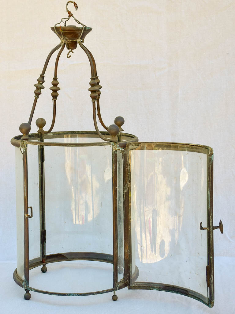 Large antique French lantern for indoors 30¾"