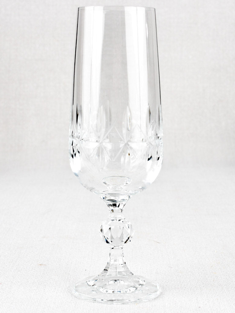 6 vintage Champagne flutes