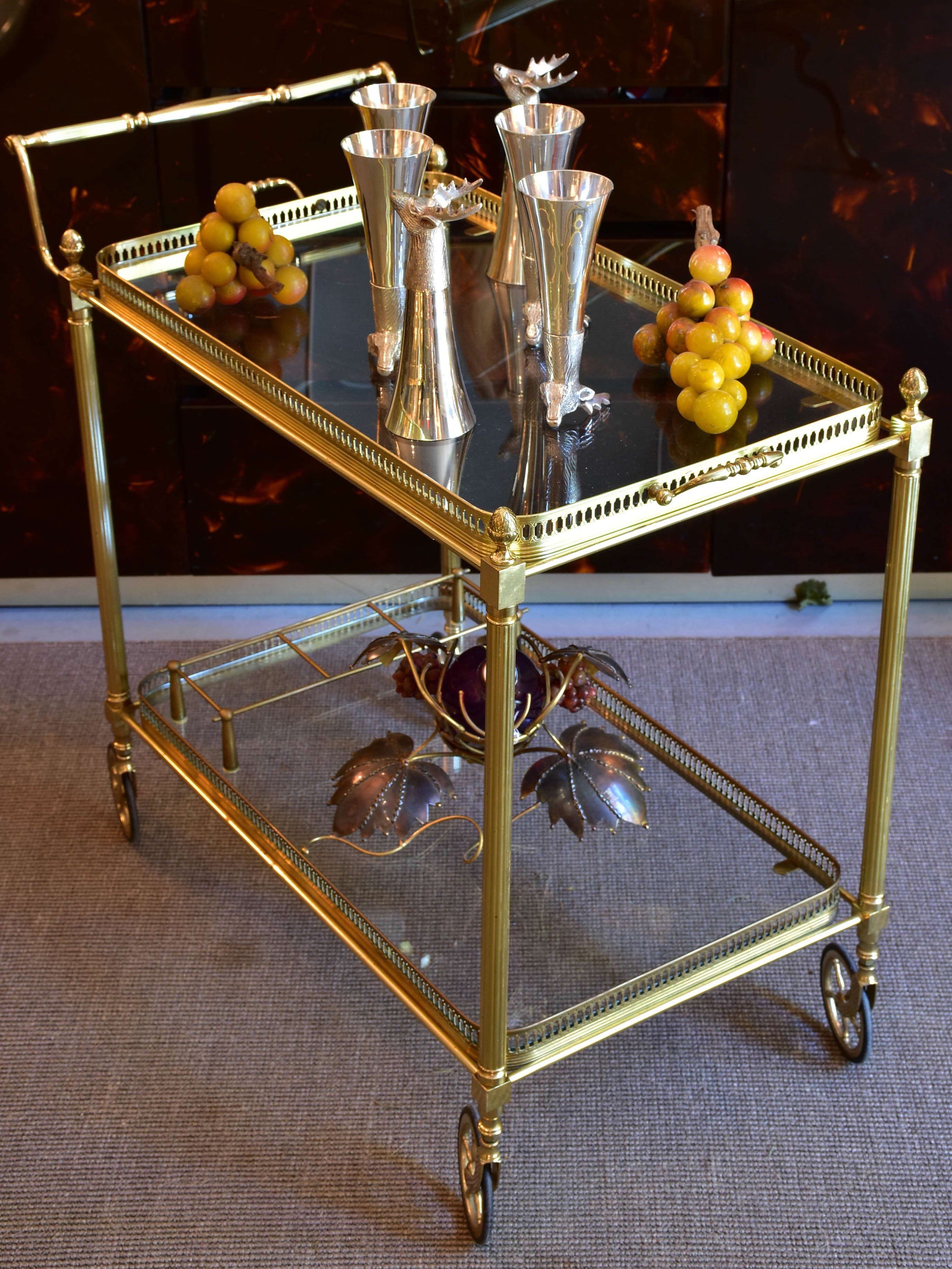 Mid-century French bar cart