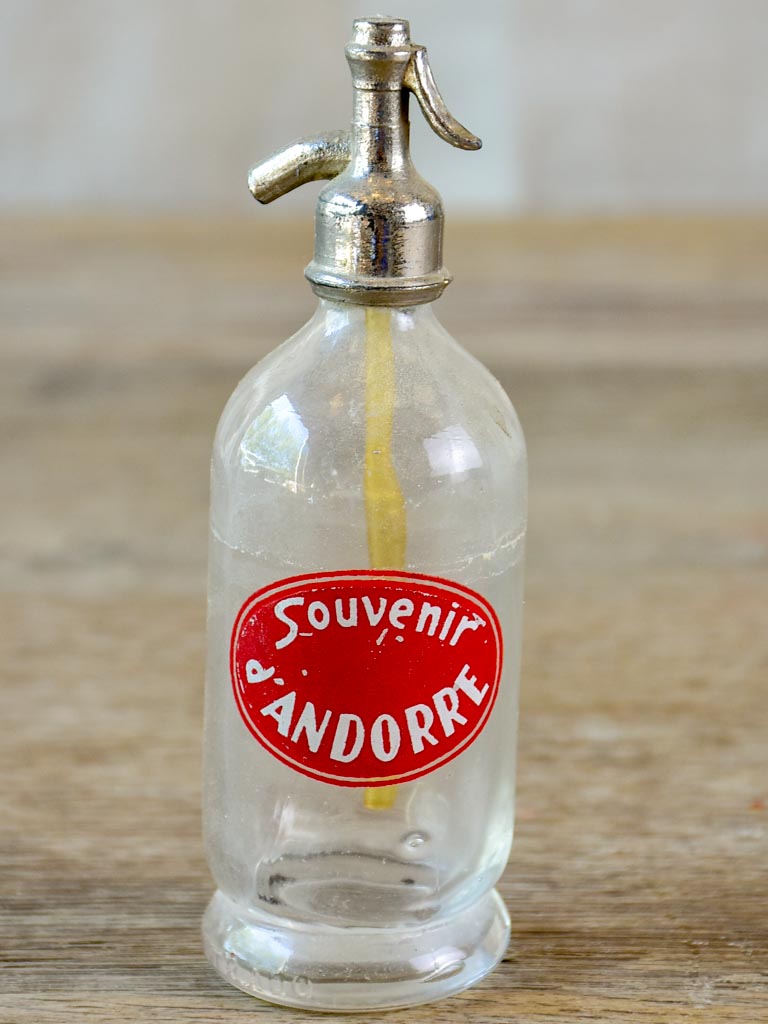 Miniature vintage Seltzer bottle - 5" tall