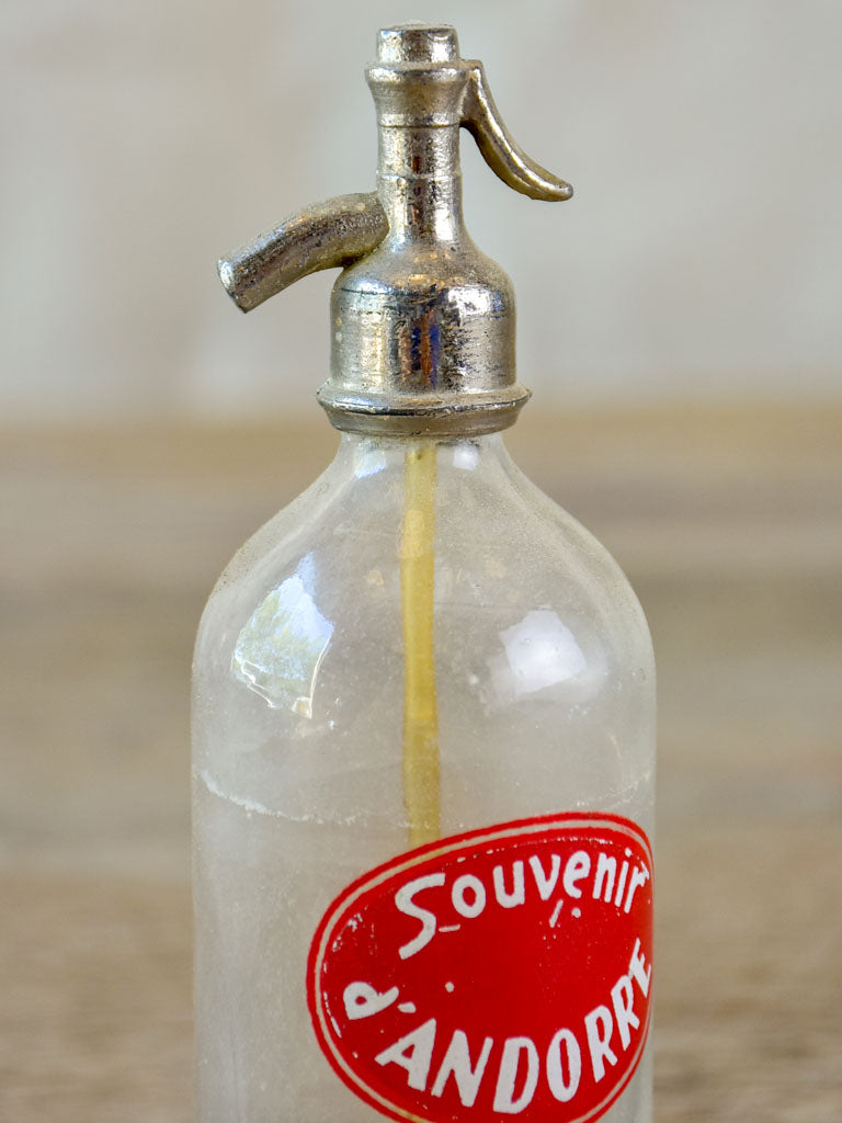 Miniature vintage Seltzer bottle - 5" tall