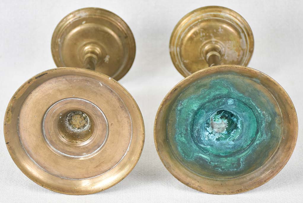 Authentic 17th-century bronze candlesticks