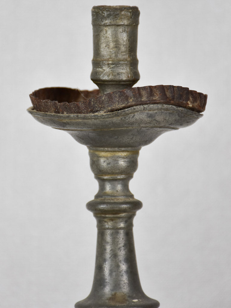 Aged French Candlesticks with Patina