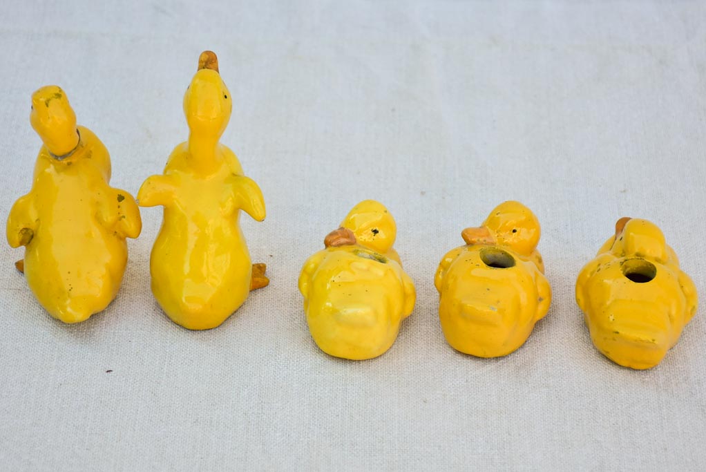 Colorful Vintage Ceramic Duckling Display Collection