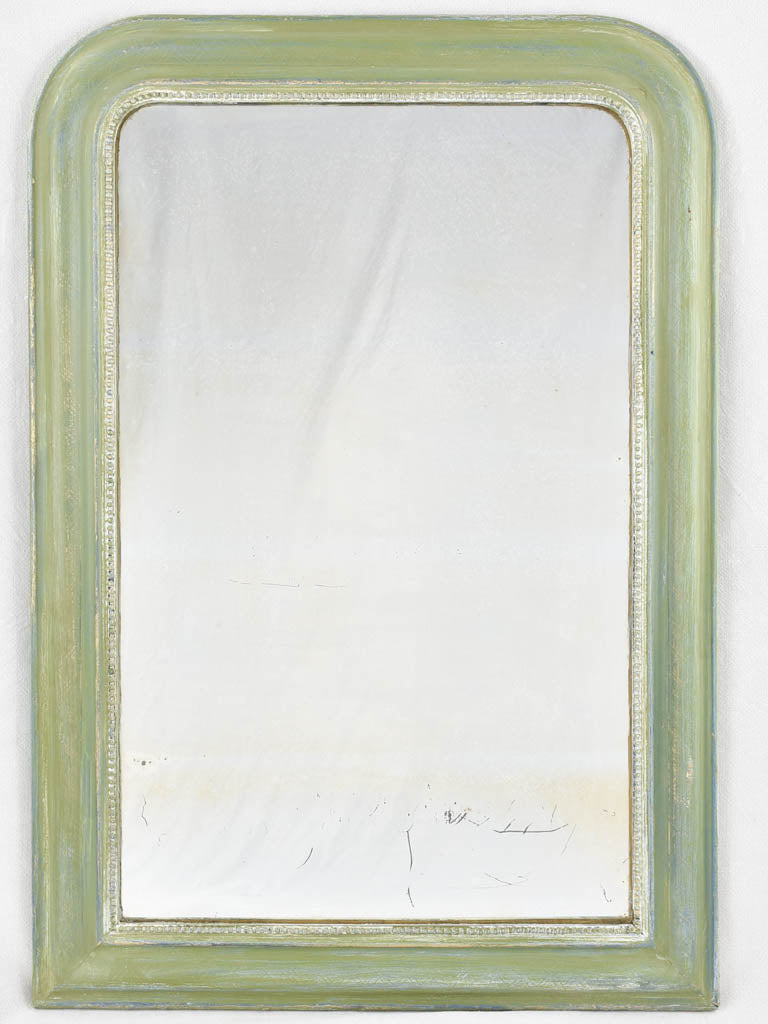 Large Louis Philippe mirror with green patina 42½" x 29½"