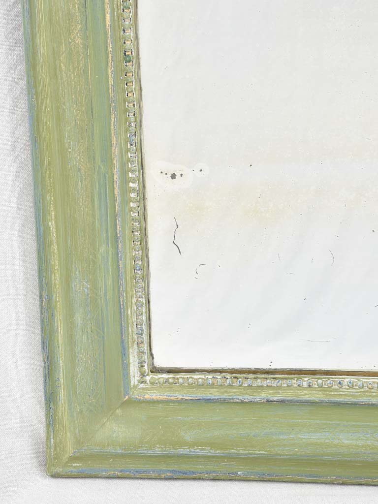 Large Louis Philippe mirror with green patina 42½" x 29½"