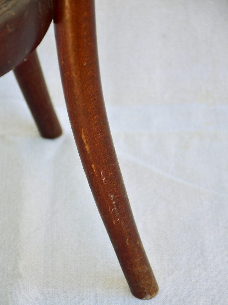 Antique French children's bentwood and cane armchair