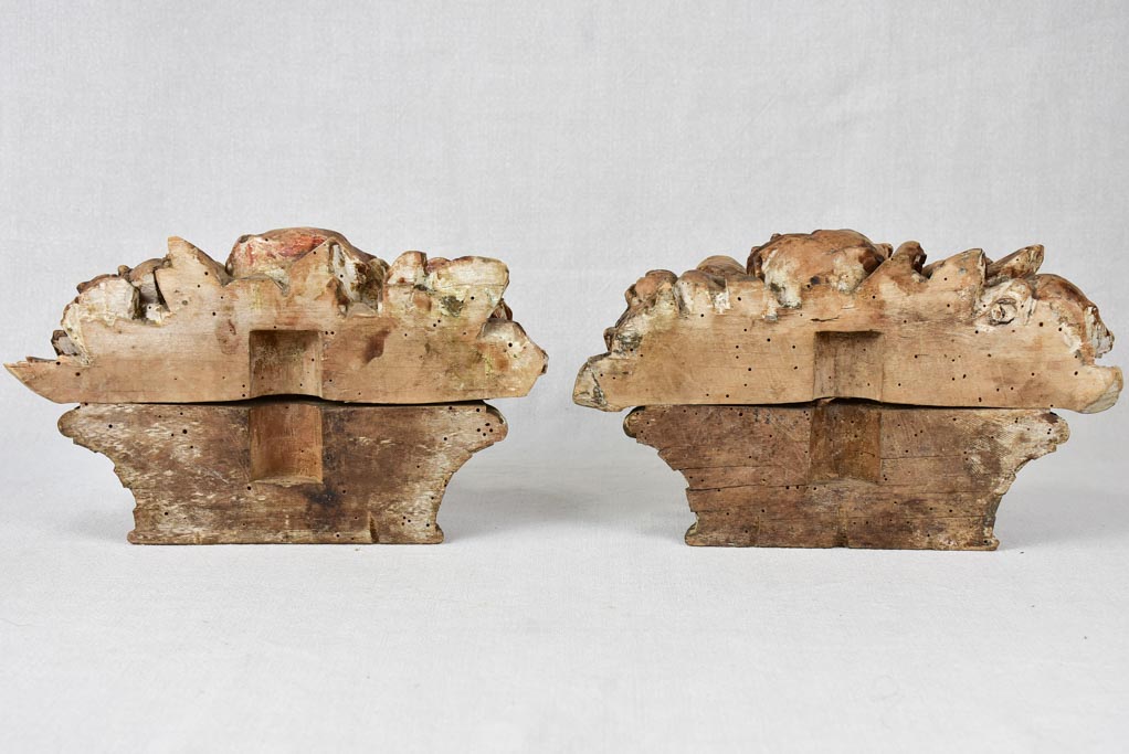 Rare salvaged eighteenth century boiserie fruit baskets