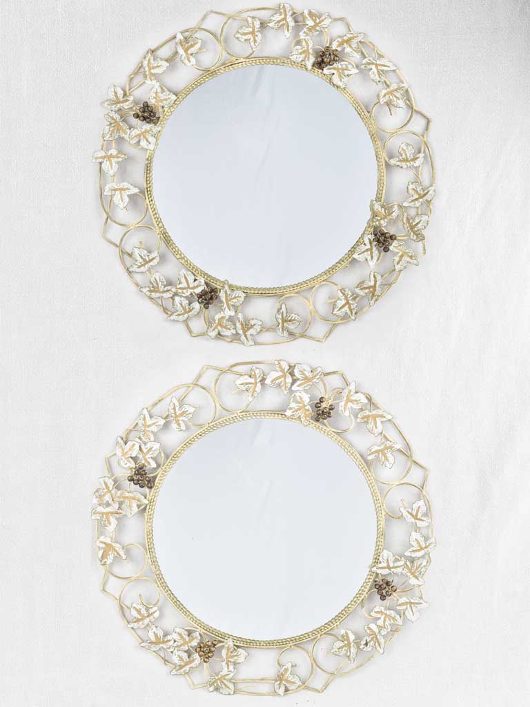 Pair of round mirrors 32"