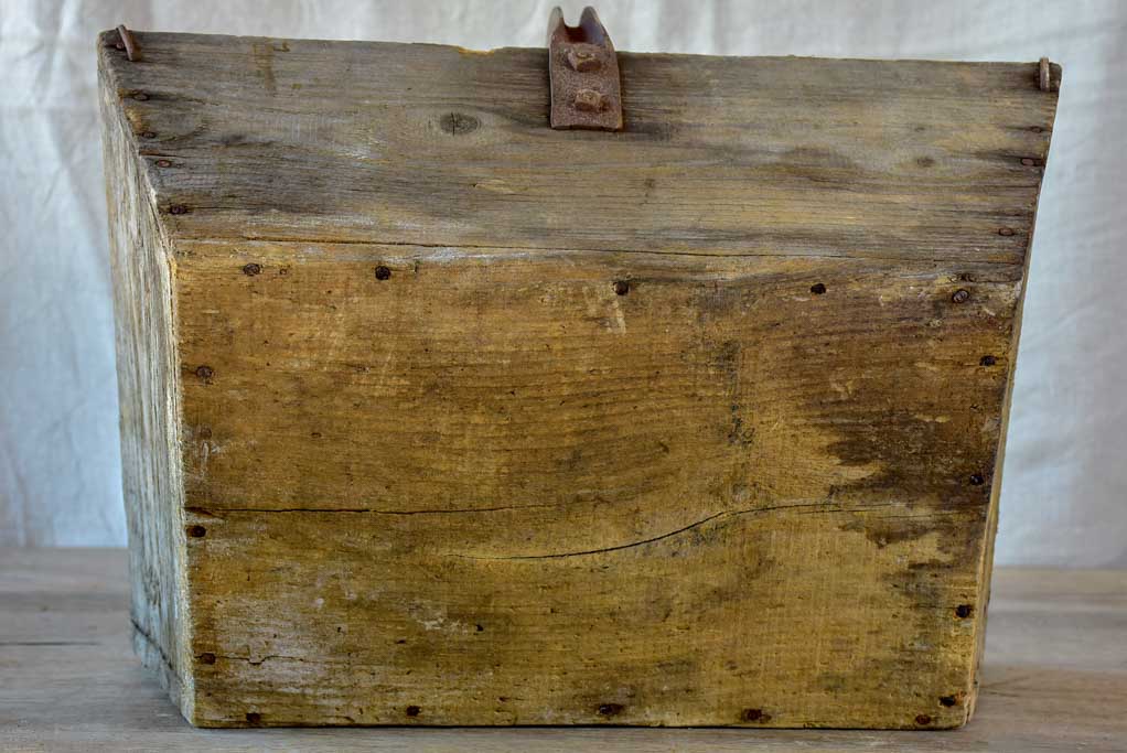 Pair of antique French wooden harvest baskets