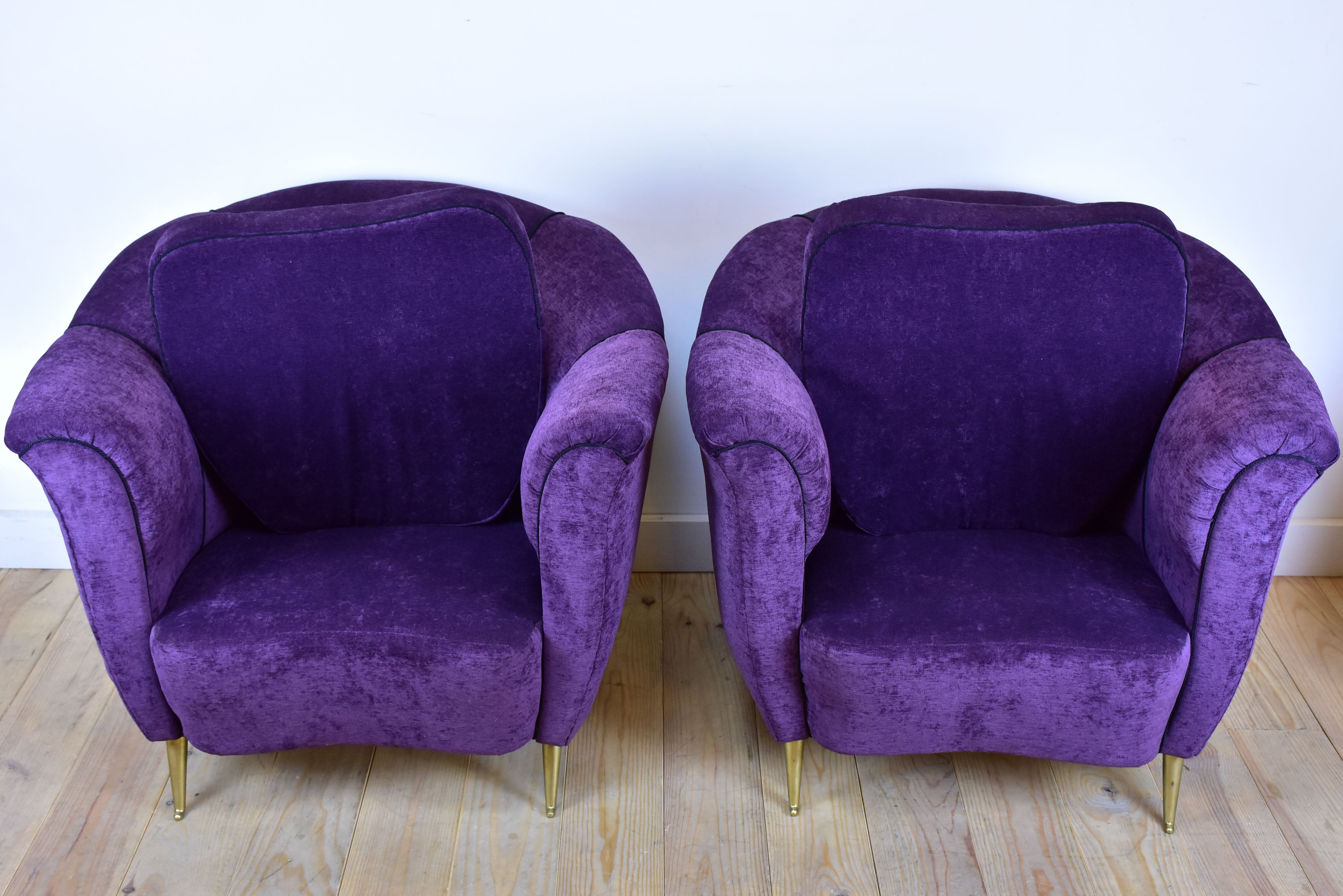 Pair of small Mid-Century armchairs