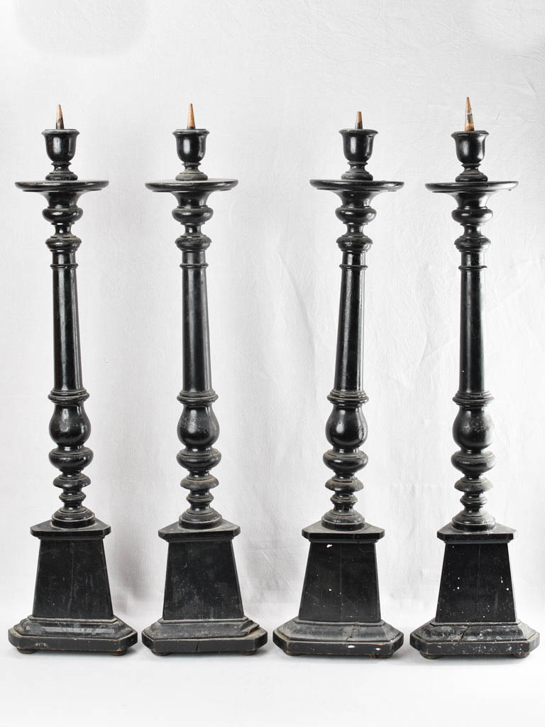 4 extra large Napoleon III candlesticks 45¾"