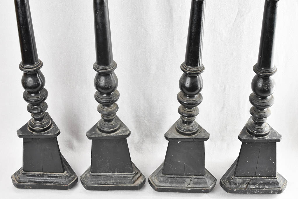 4 extra large Napoleon III candlesticks 45¾"