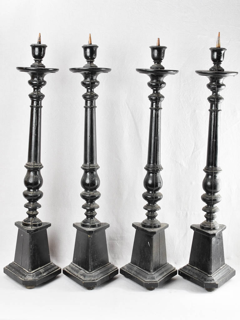 4 extra large Napoleon III candlesticks 45¾"