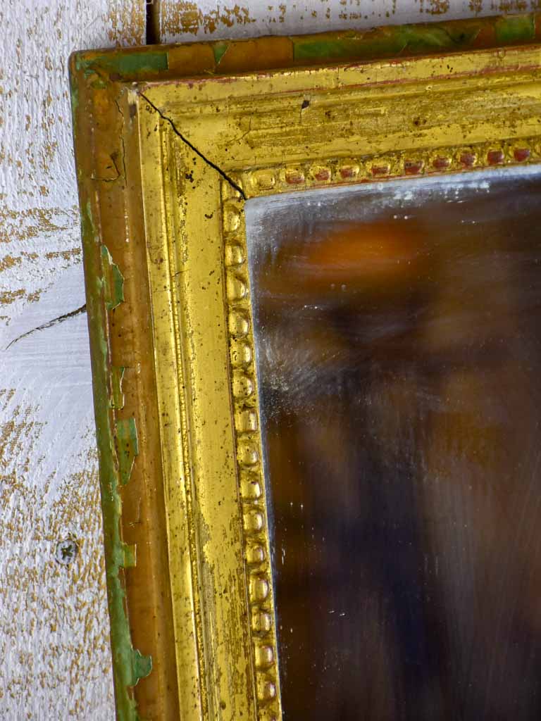 Small 18th Century Louis XVI mirror with gilded frame 24½" x 20½"