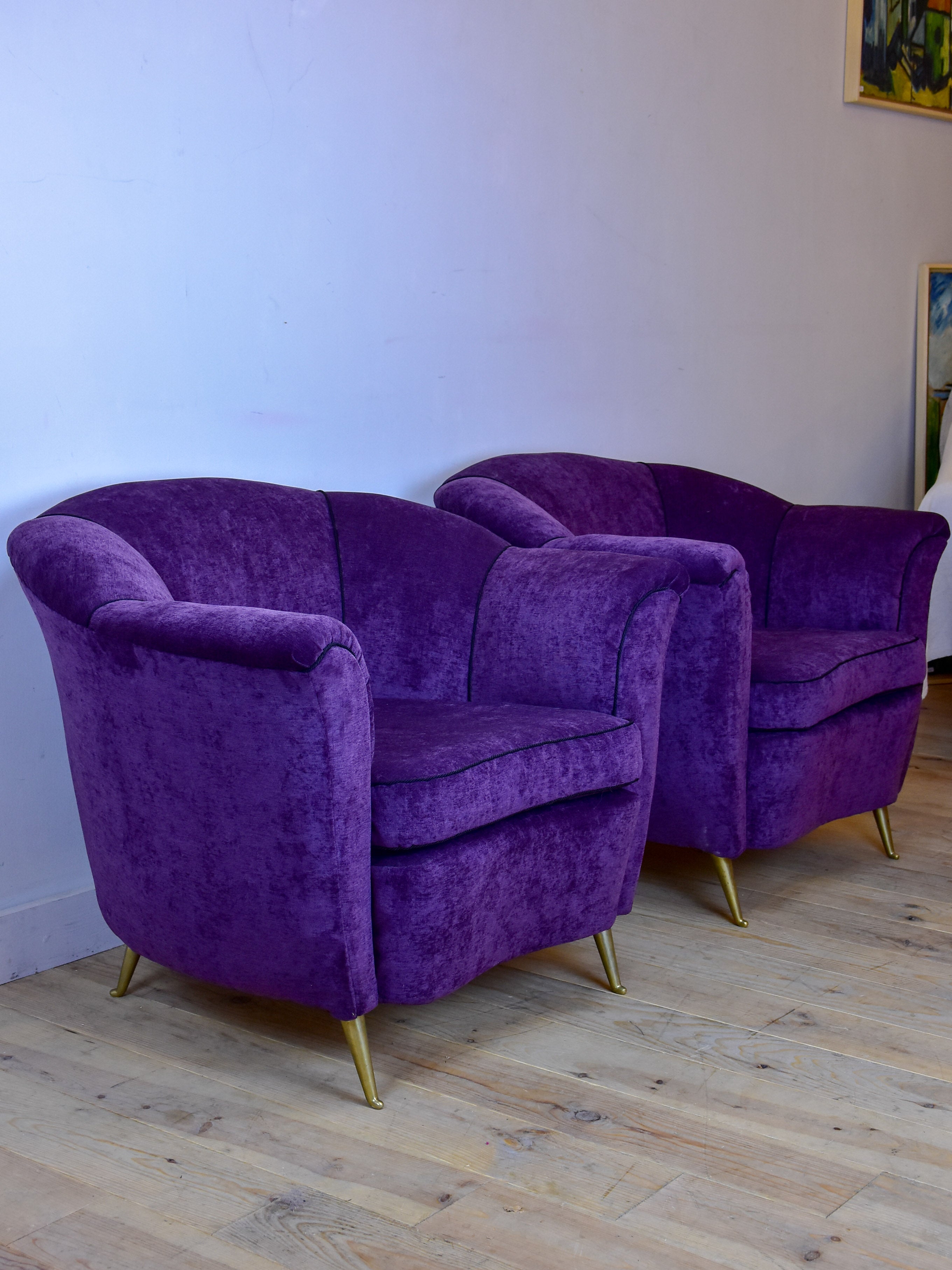 Pair of small Mid-Century armchairs