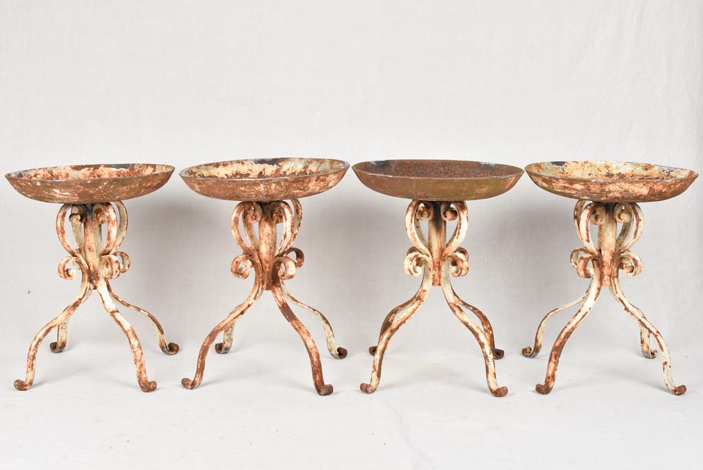 Set of 4 plant stands - 1900s - 20"