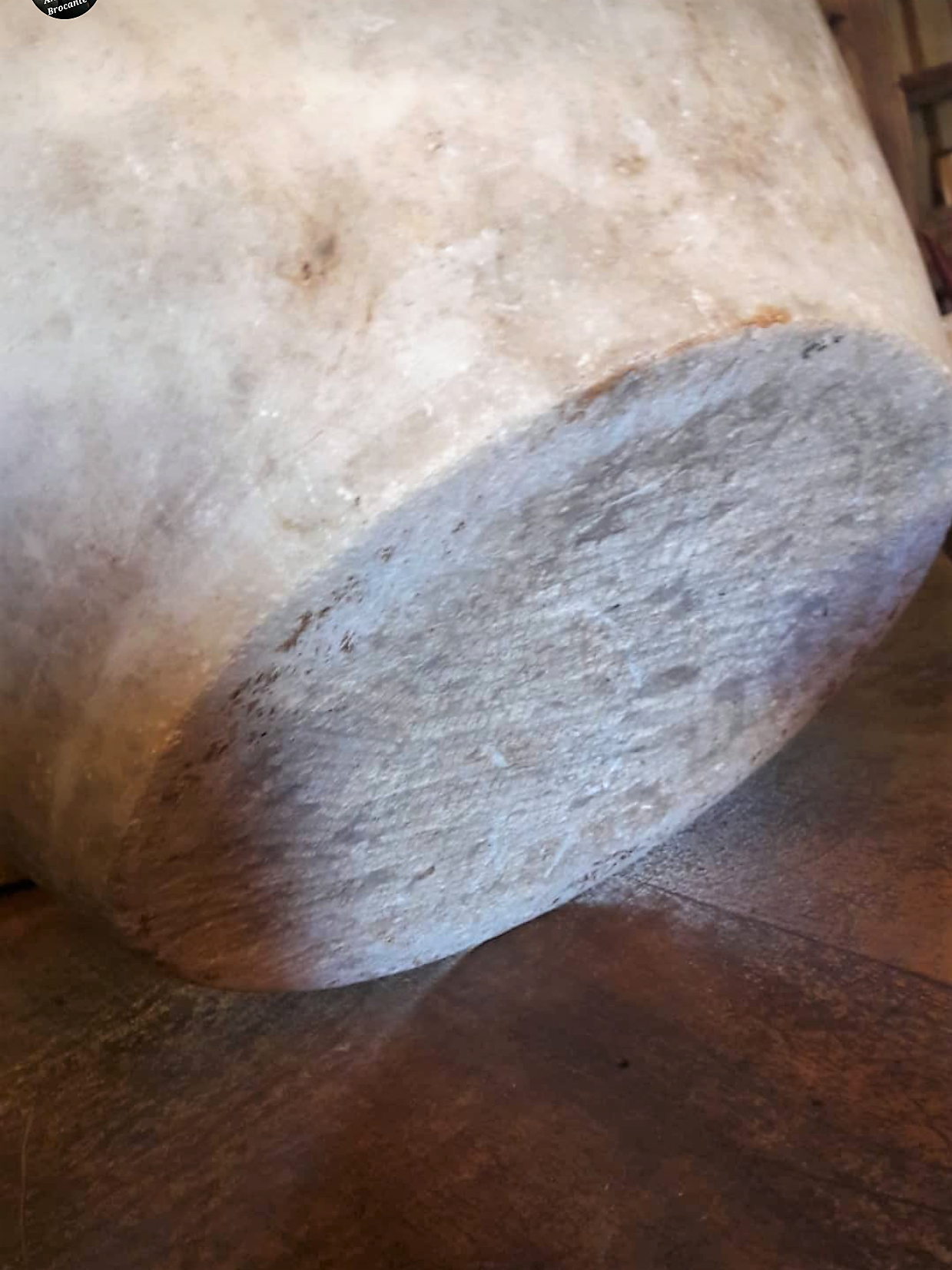 White marble mortar with pestle