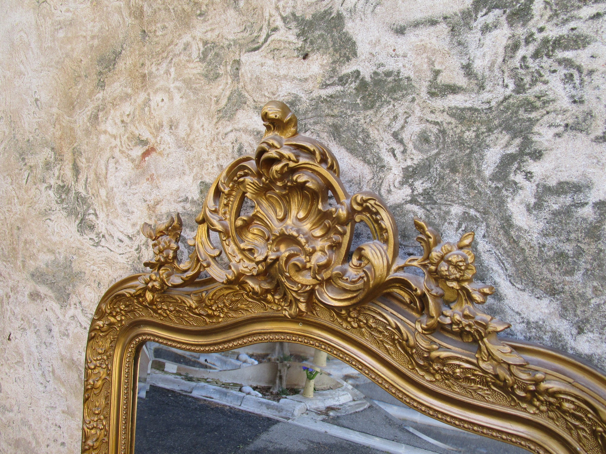 19th century Louis Philippe mirror with crest