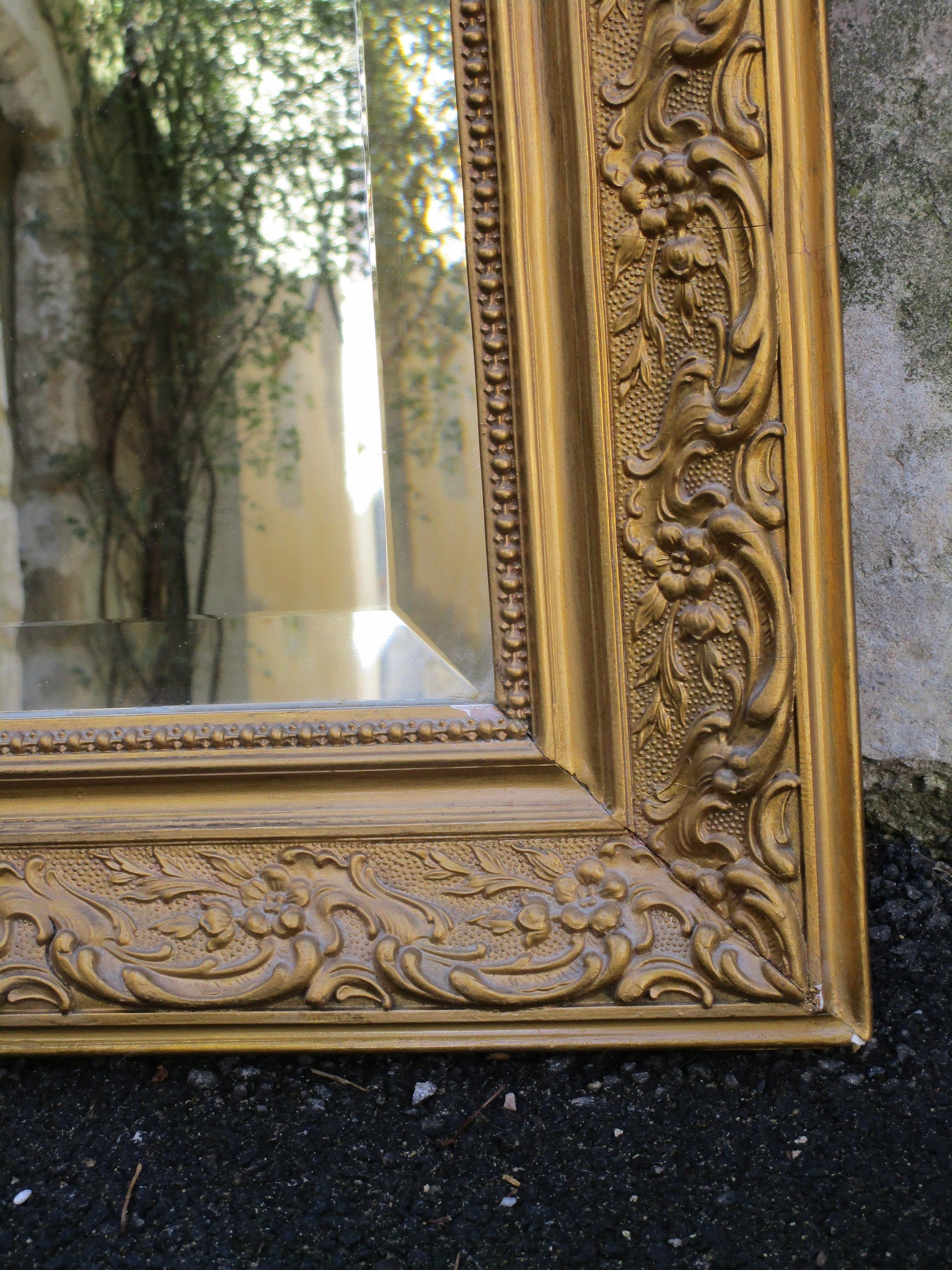 19th century Louis Philippe mirror with crest