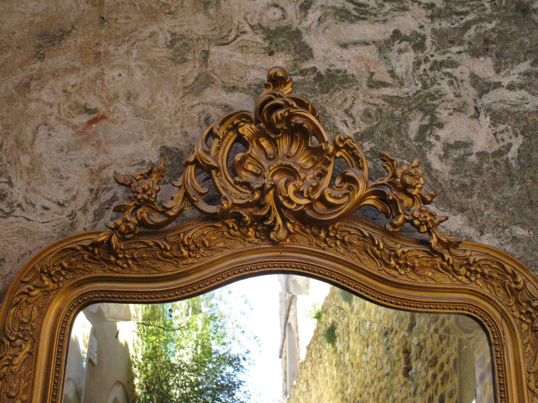 19th century Louis Philippe mirror with crest