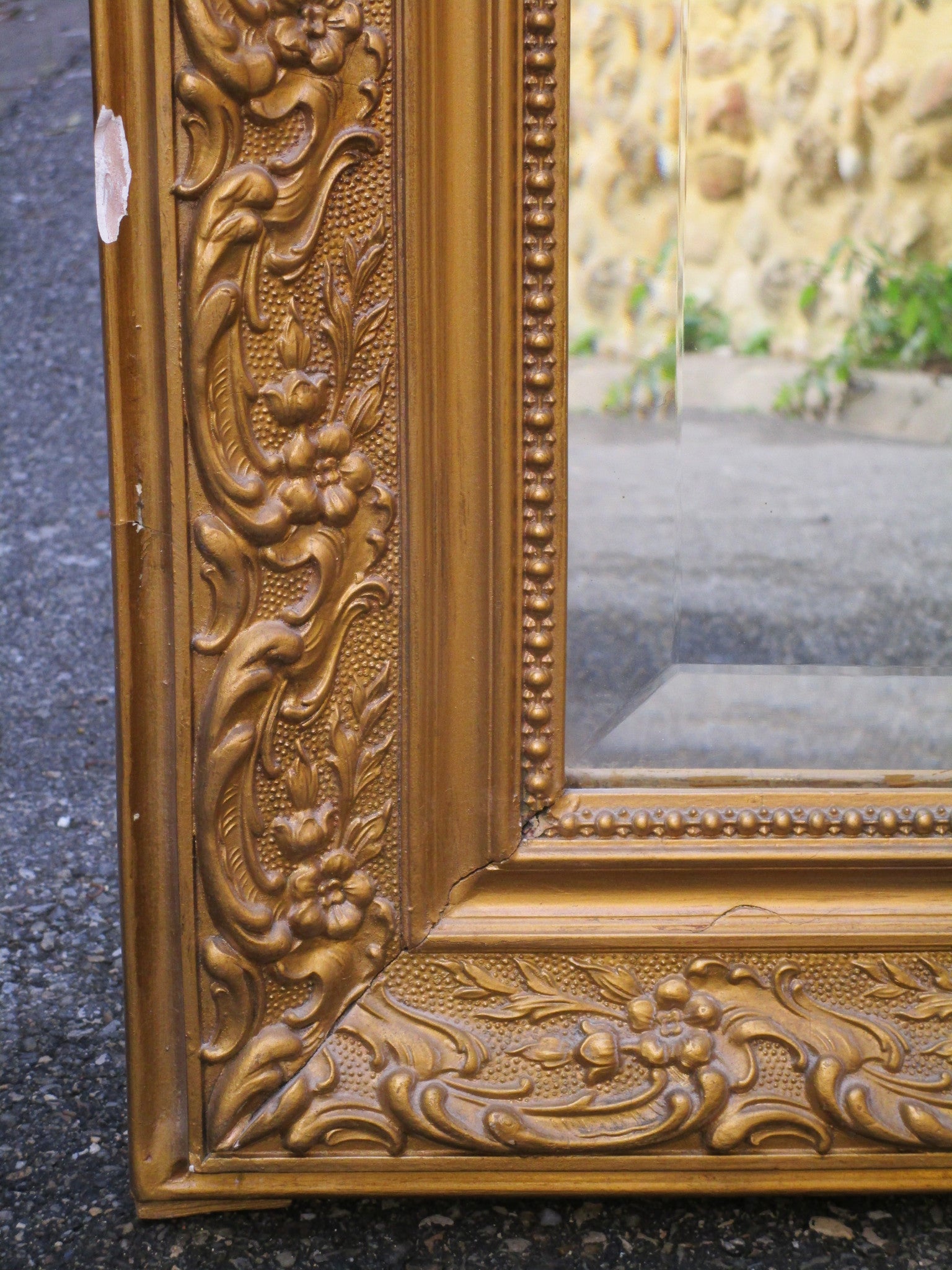 19th century Louis Philippe mirror with crest