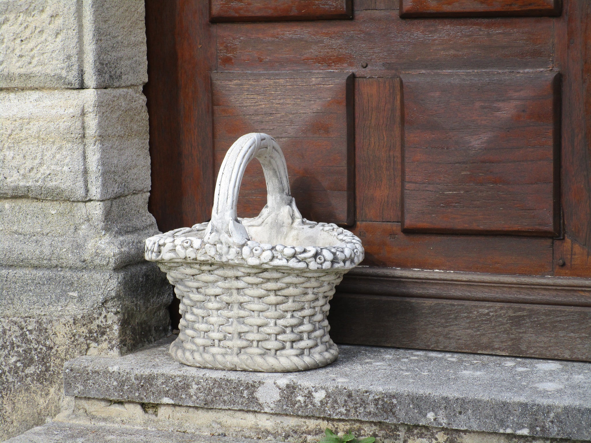 Pair of French garden basket planters