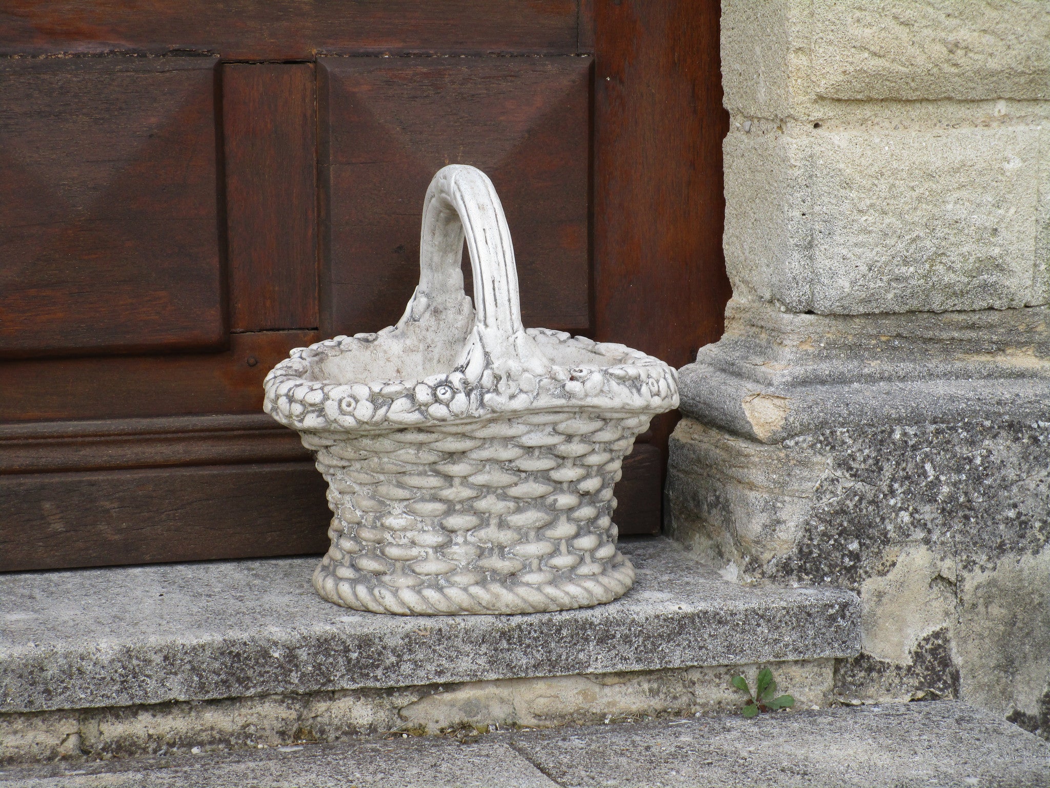 Pair of French garden basket planters