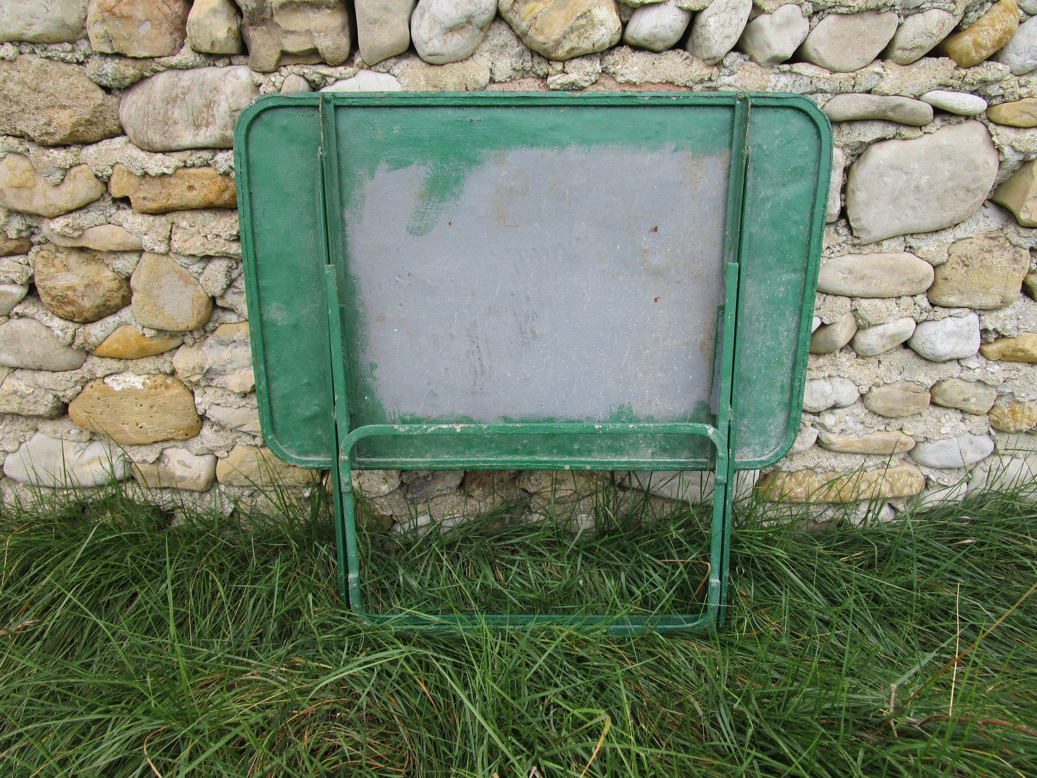 Rustic iron folding garden table