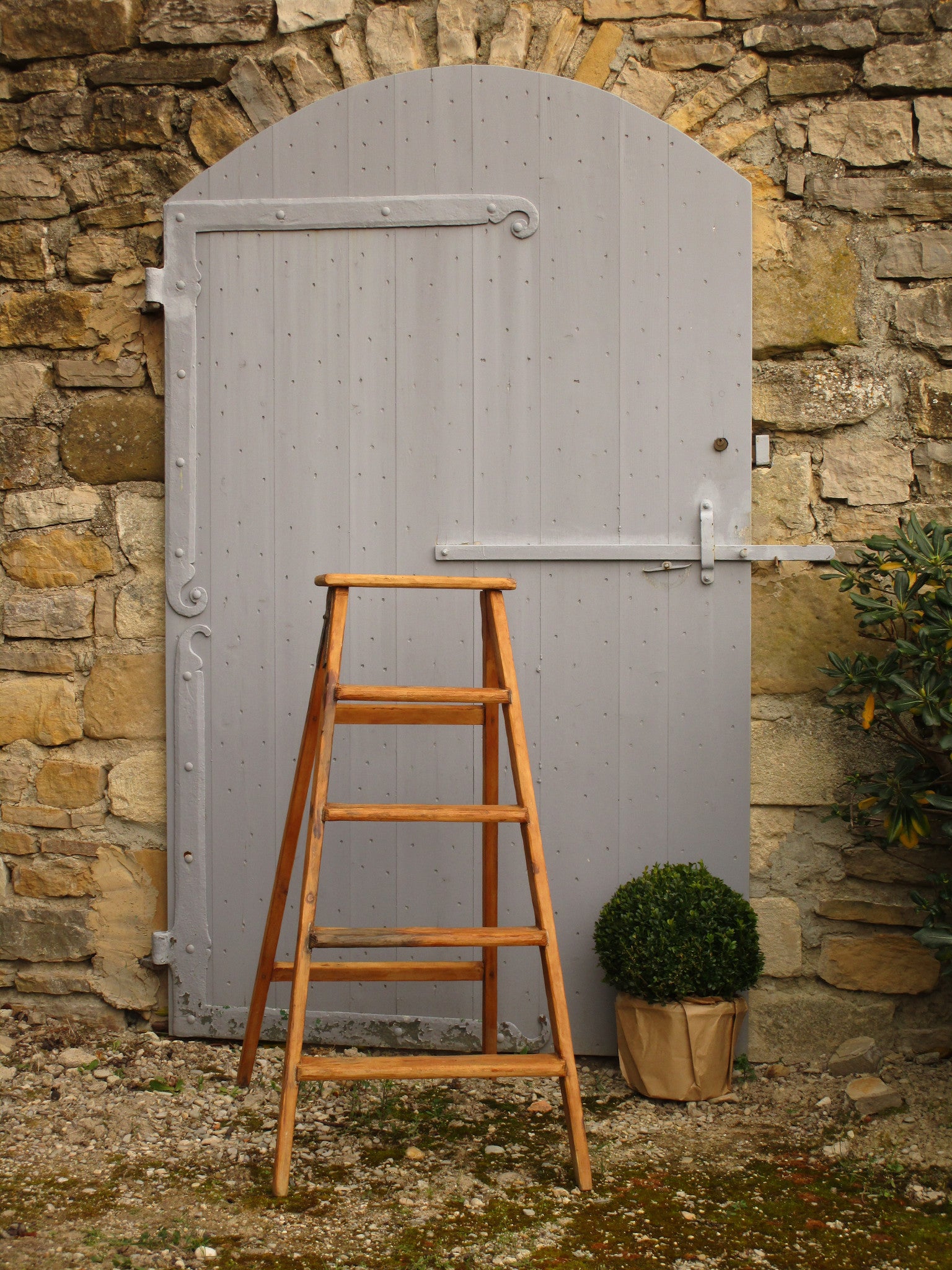 Vintage library ladder - five steps