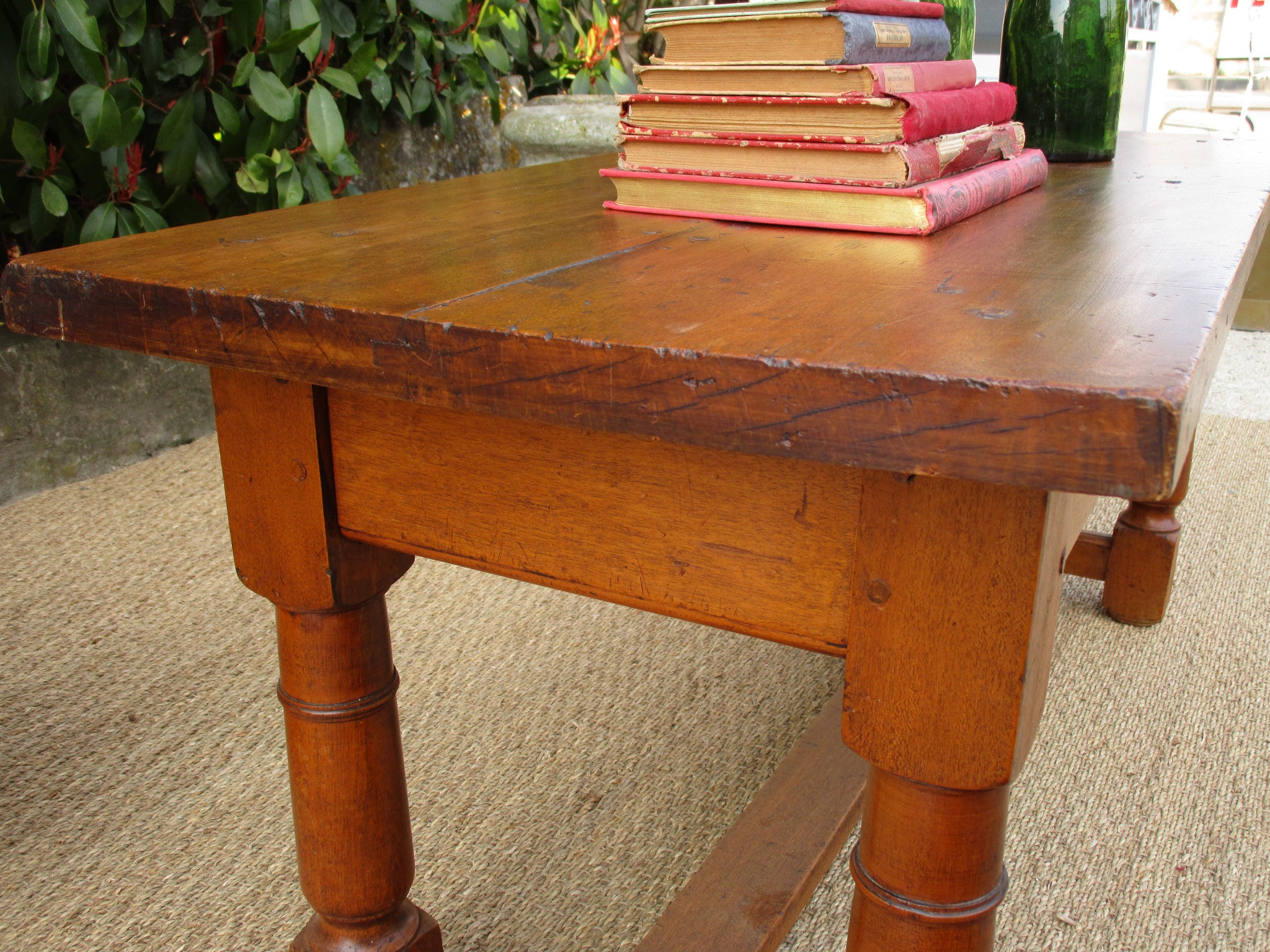 19th century French walnut coffee table 115cm