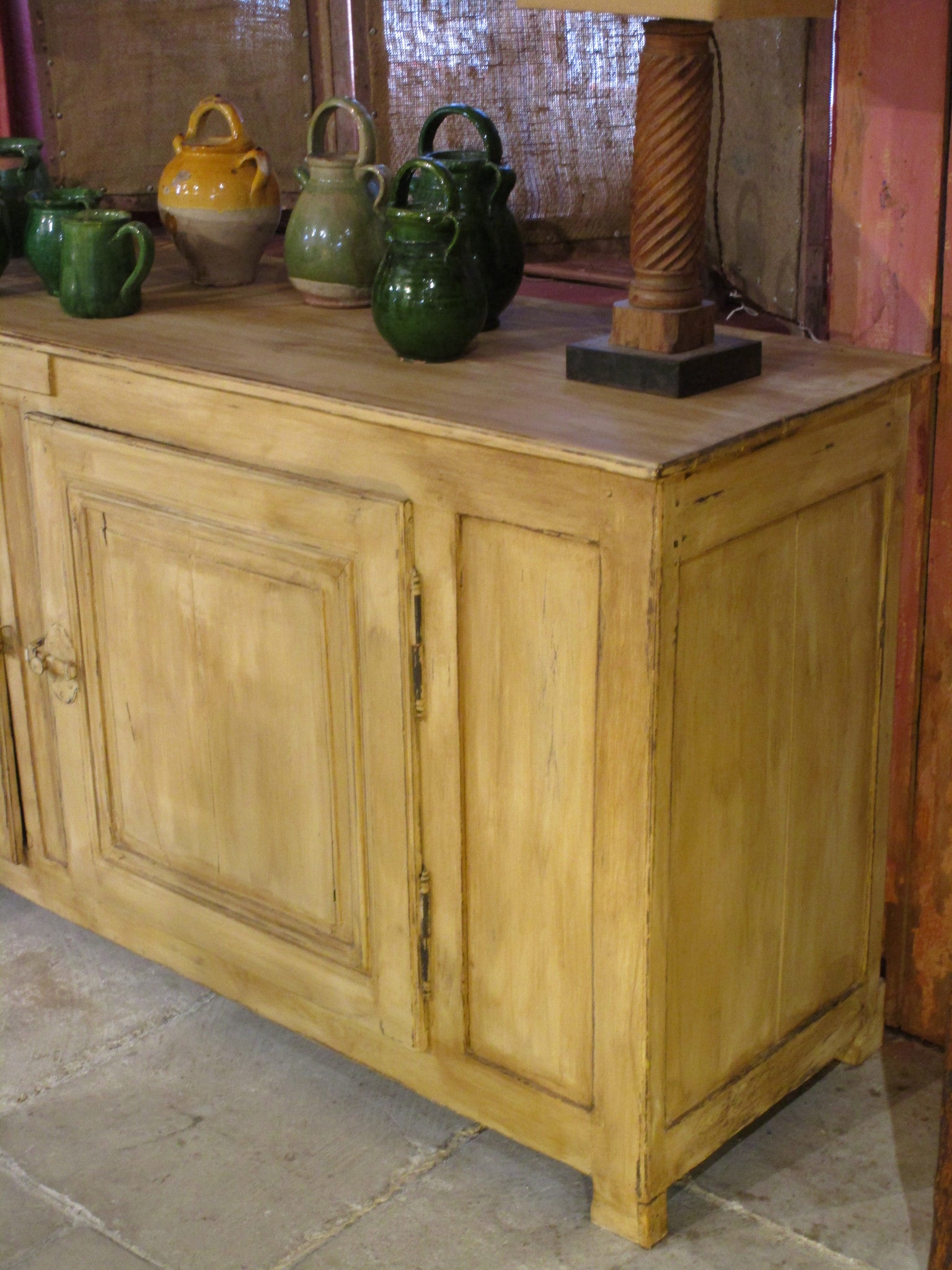 Large painted oak enfilade