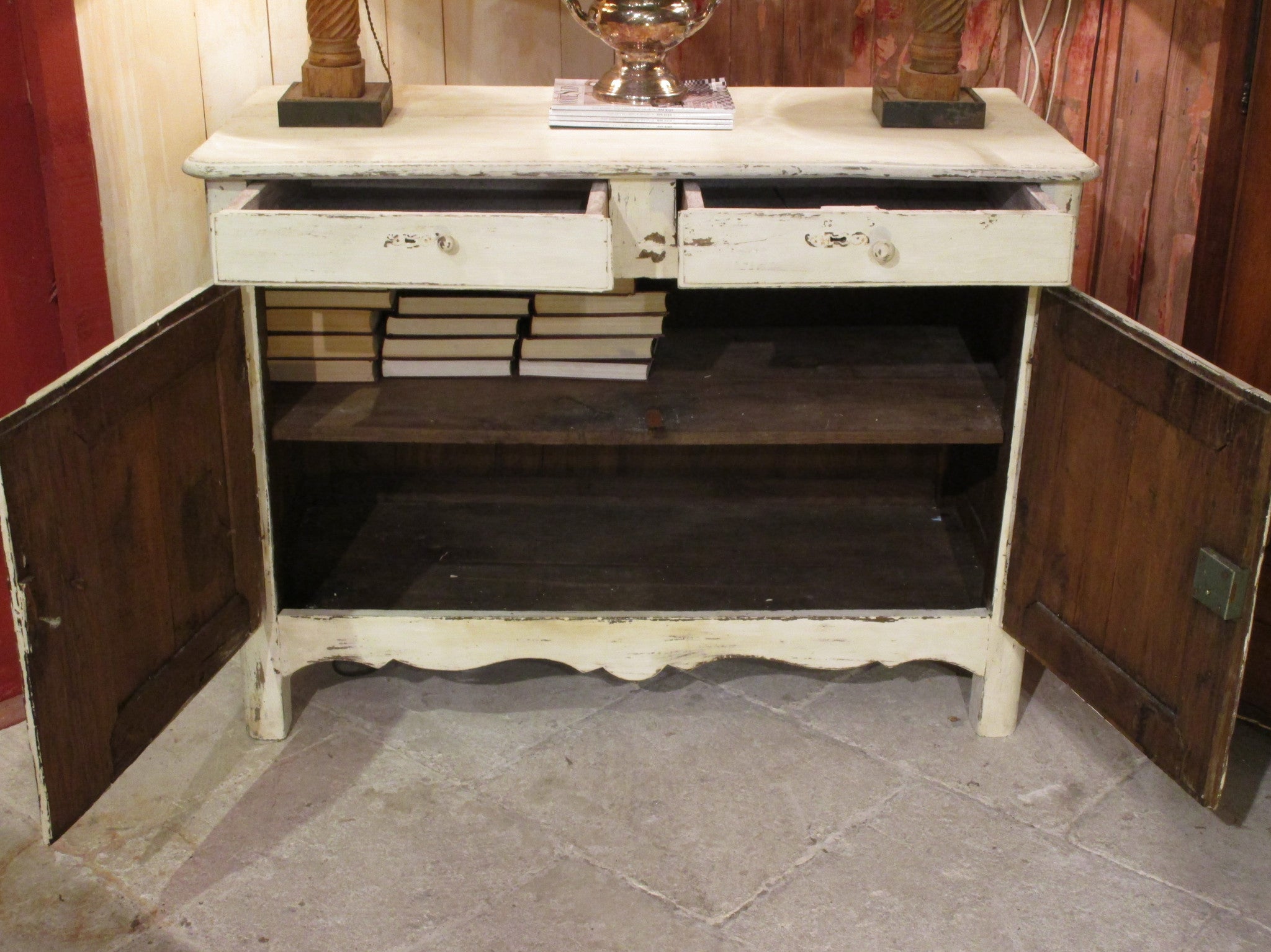 Painted oak buffet