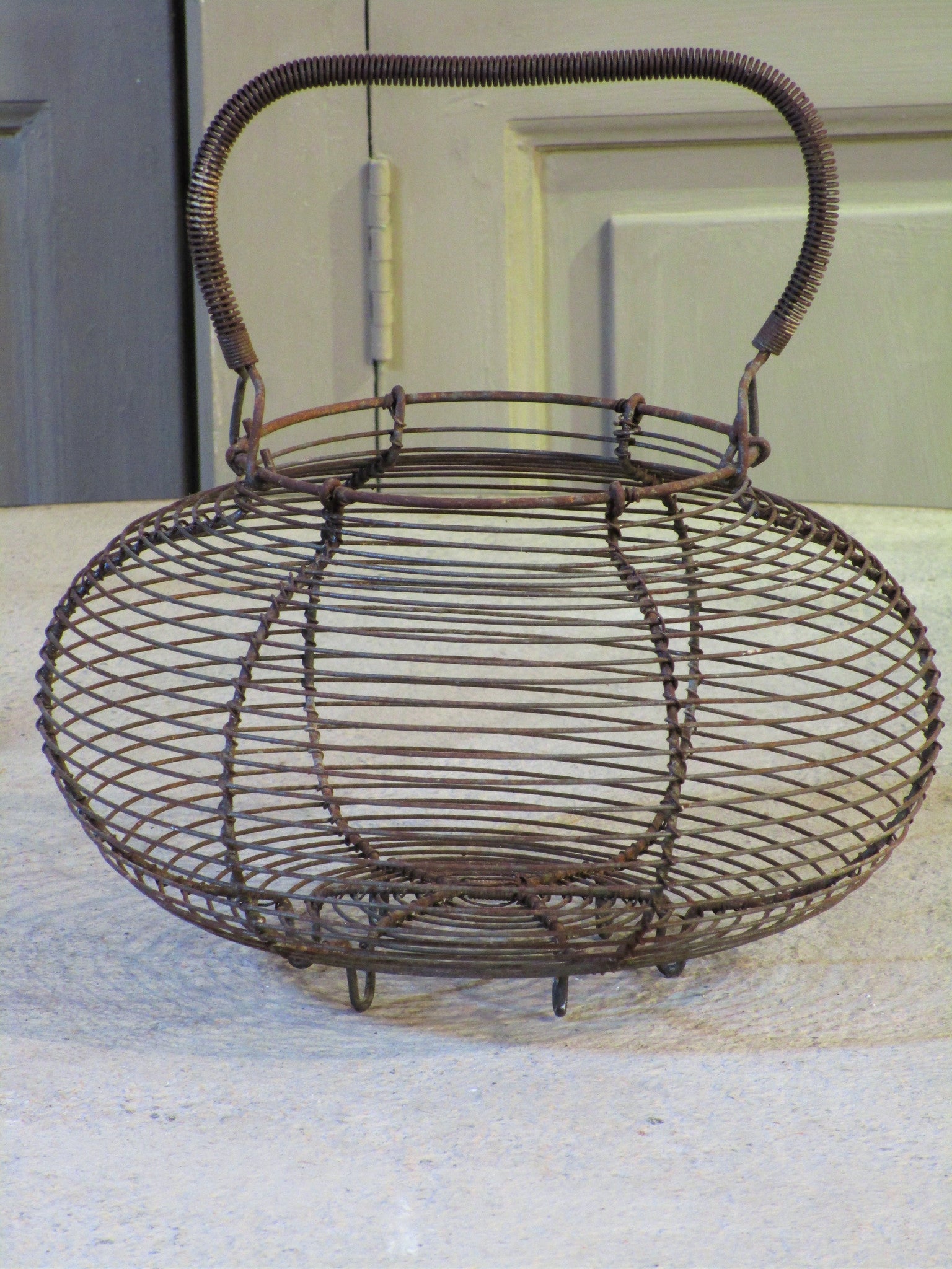 Antique wire basket