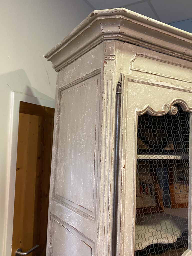 Antique French armoire with wire