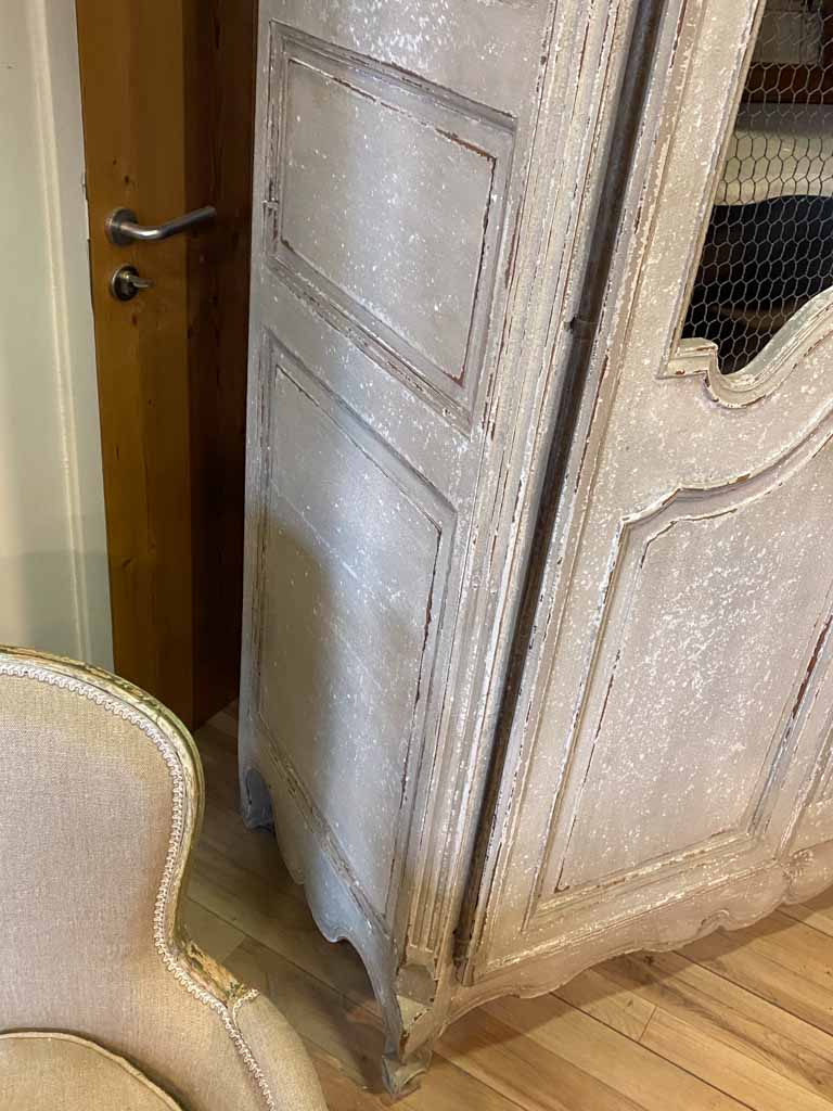 Antique French armoire with wire