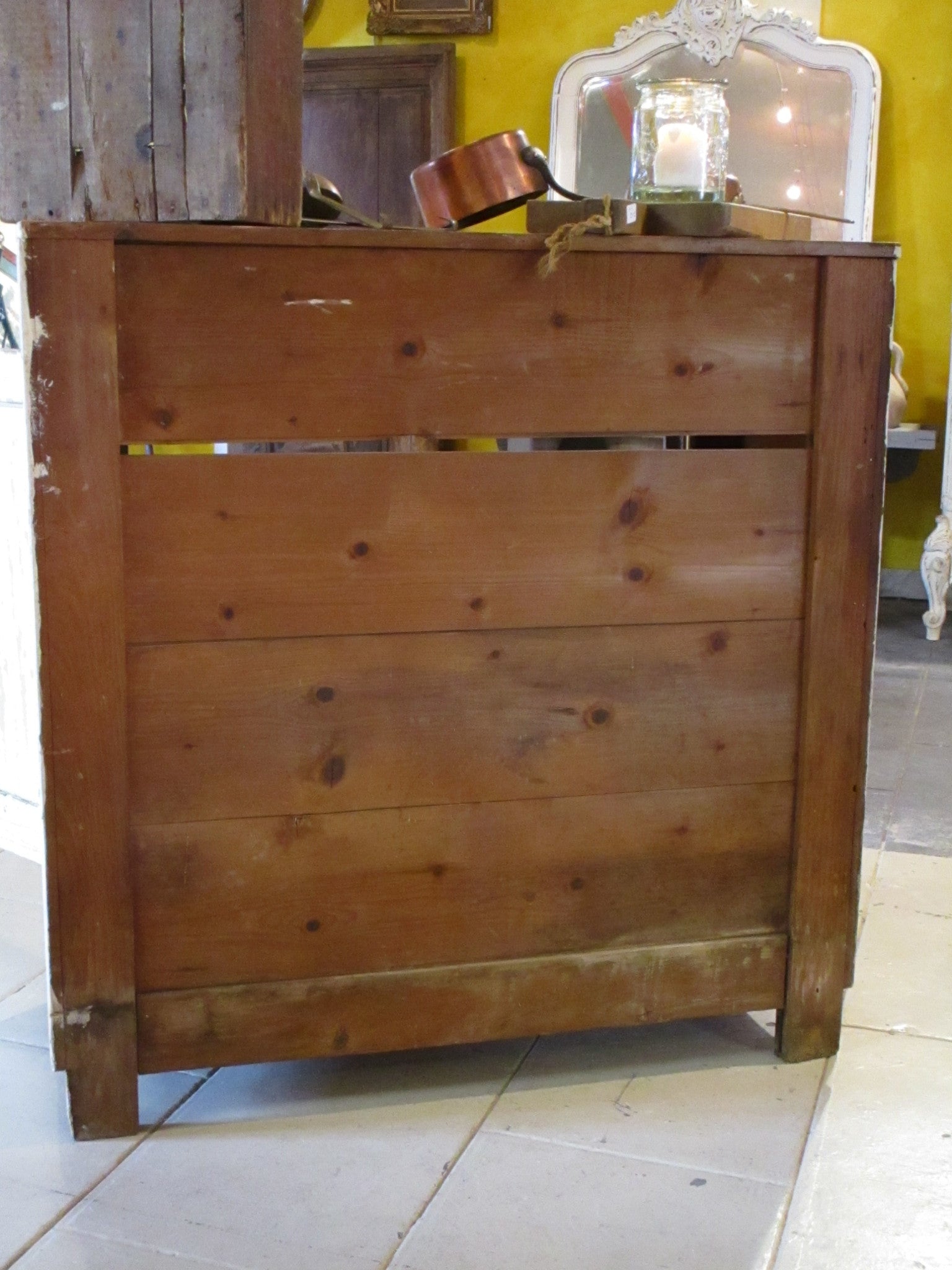 French kitchen buffet with original cream patina