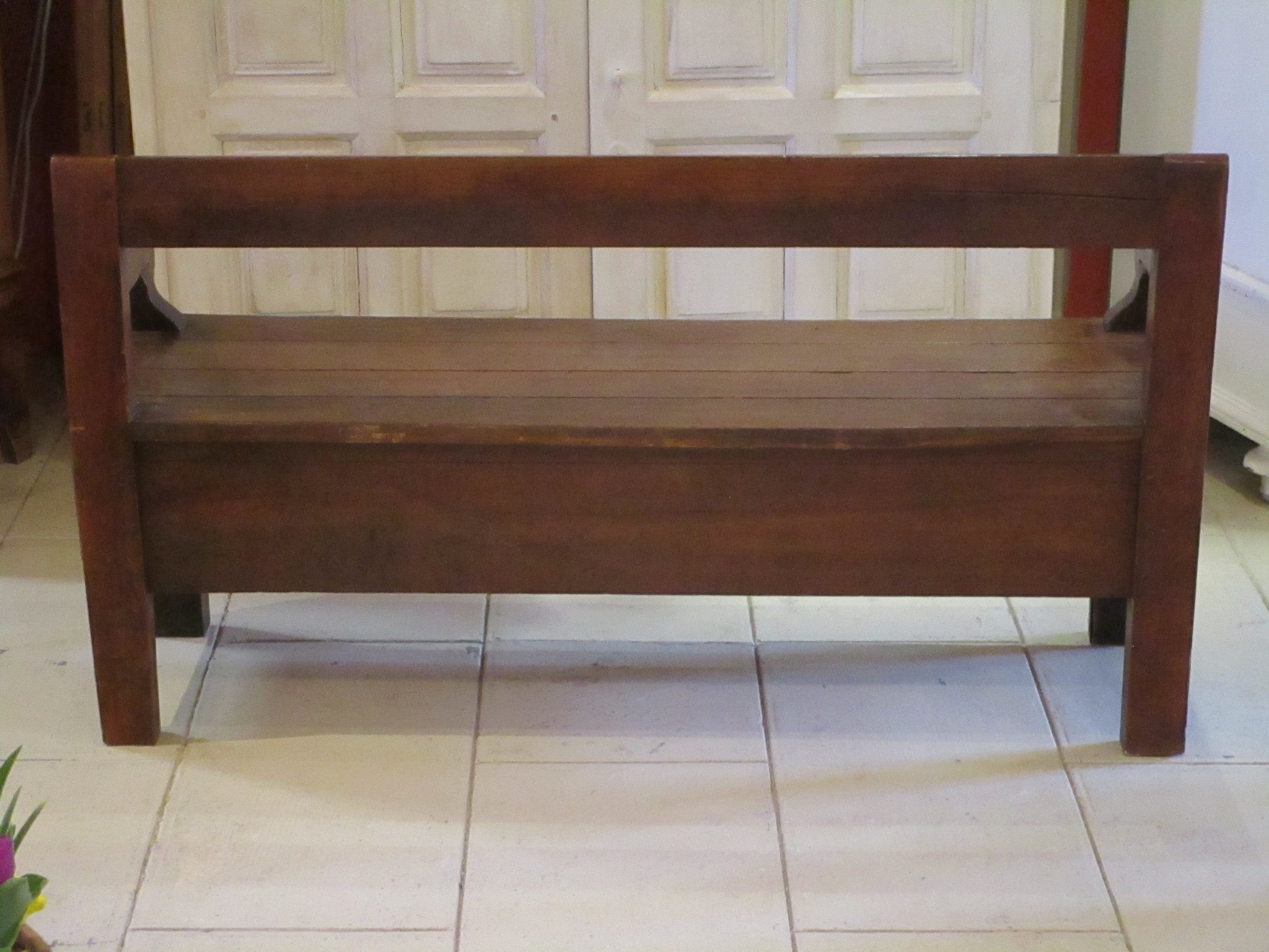 Early 19th century oak bench seat