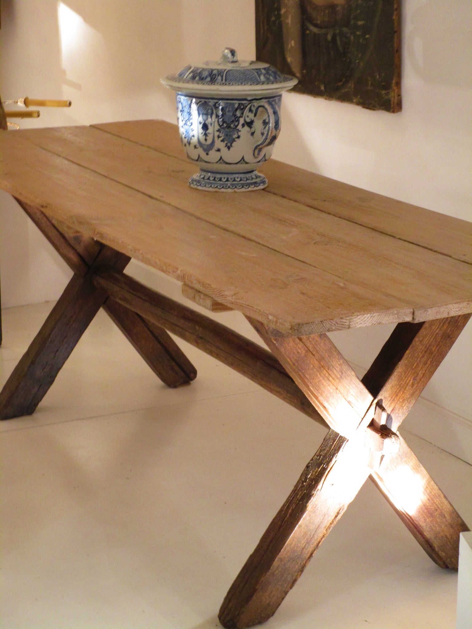 rustic 19th century farm dining table