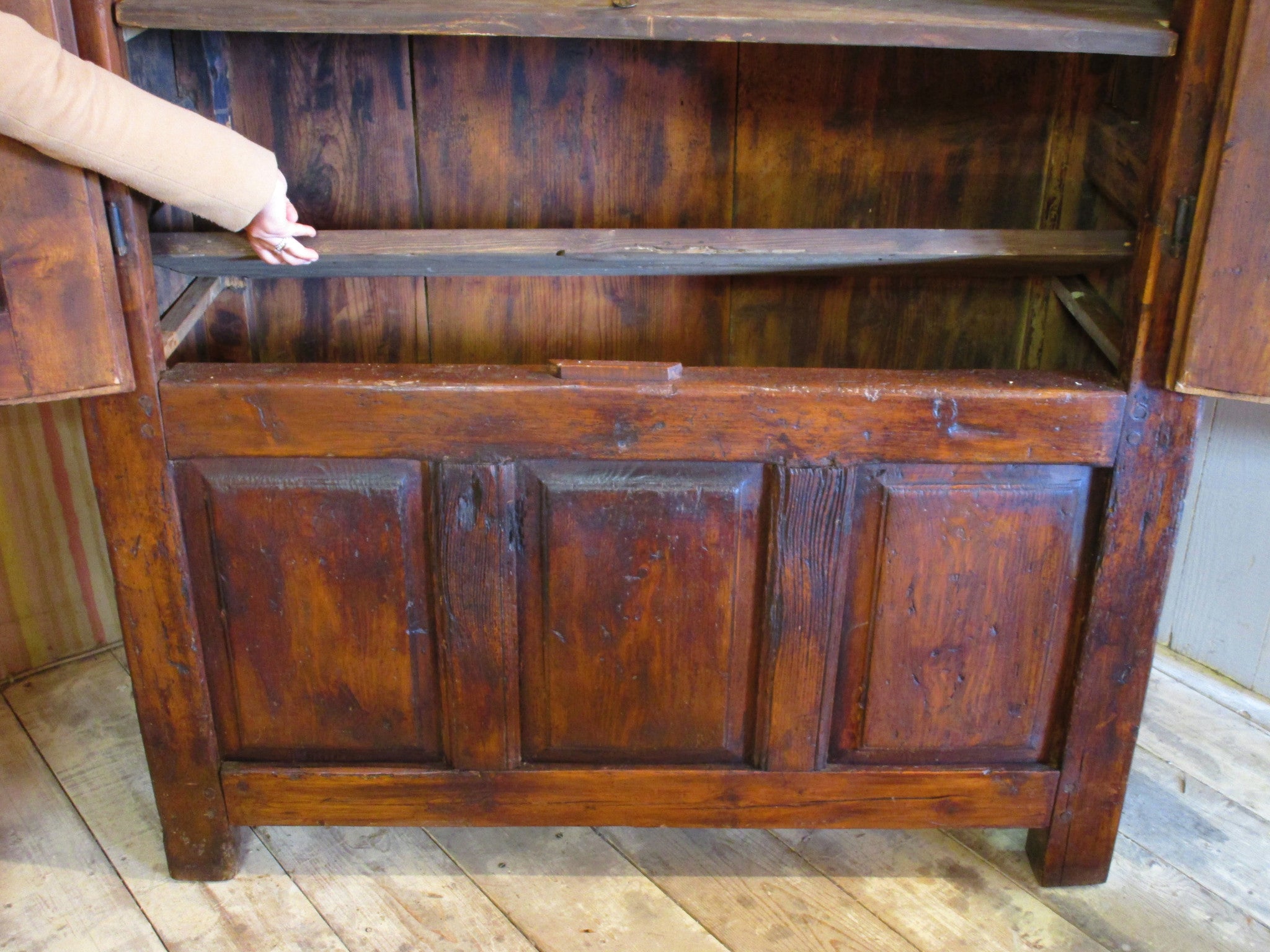 French antique chestnut cupboard