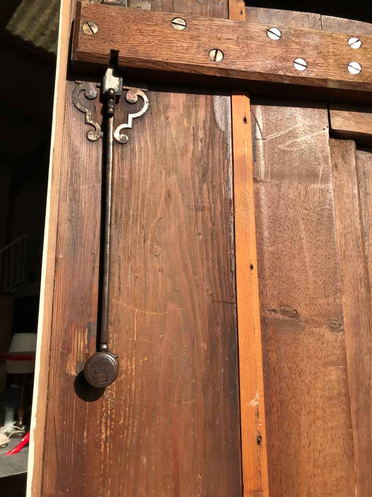 Antique French walnut Armoire from Alsace with original hardware 83½" x 67"