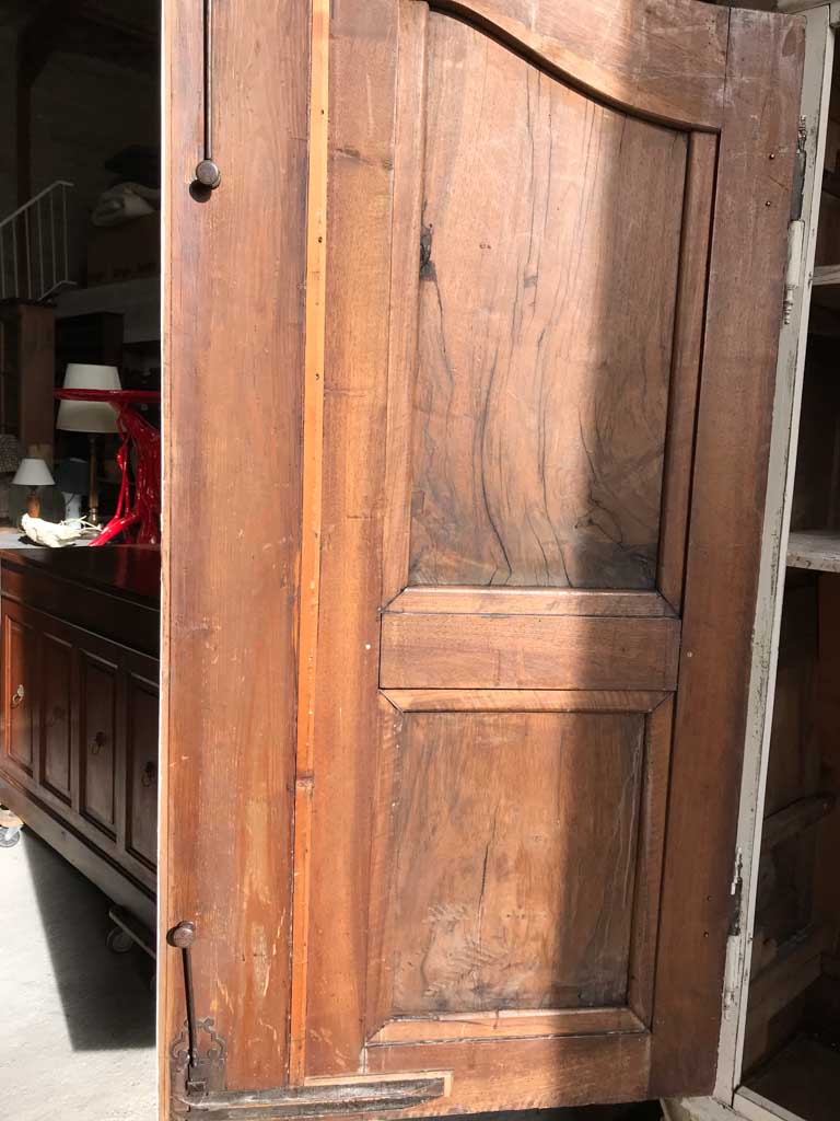 Antique French walnut Armoire from Alsace with original hardware 83½" x 67"