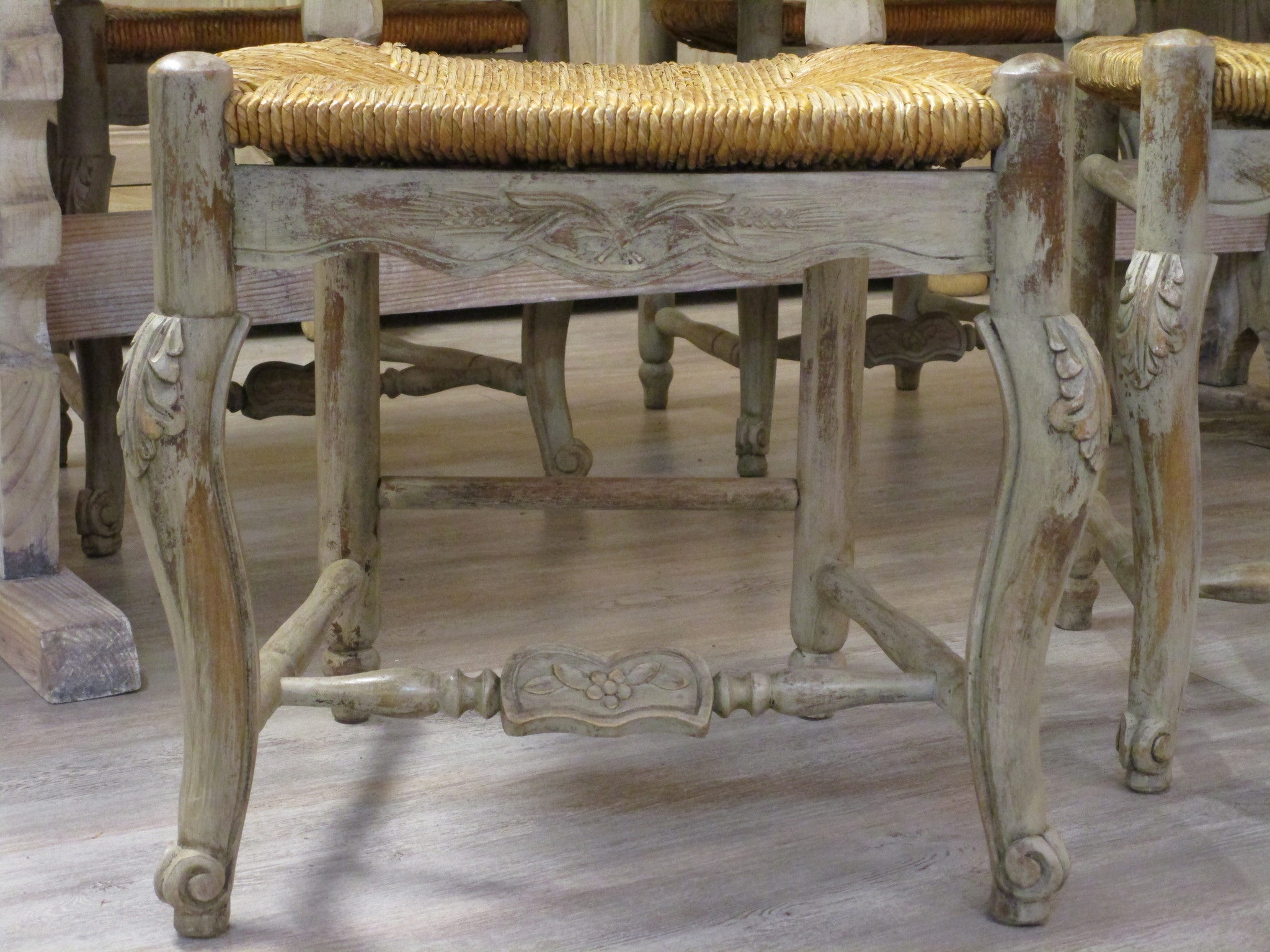 Set of four Gustavian farmhouse chairs