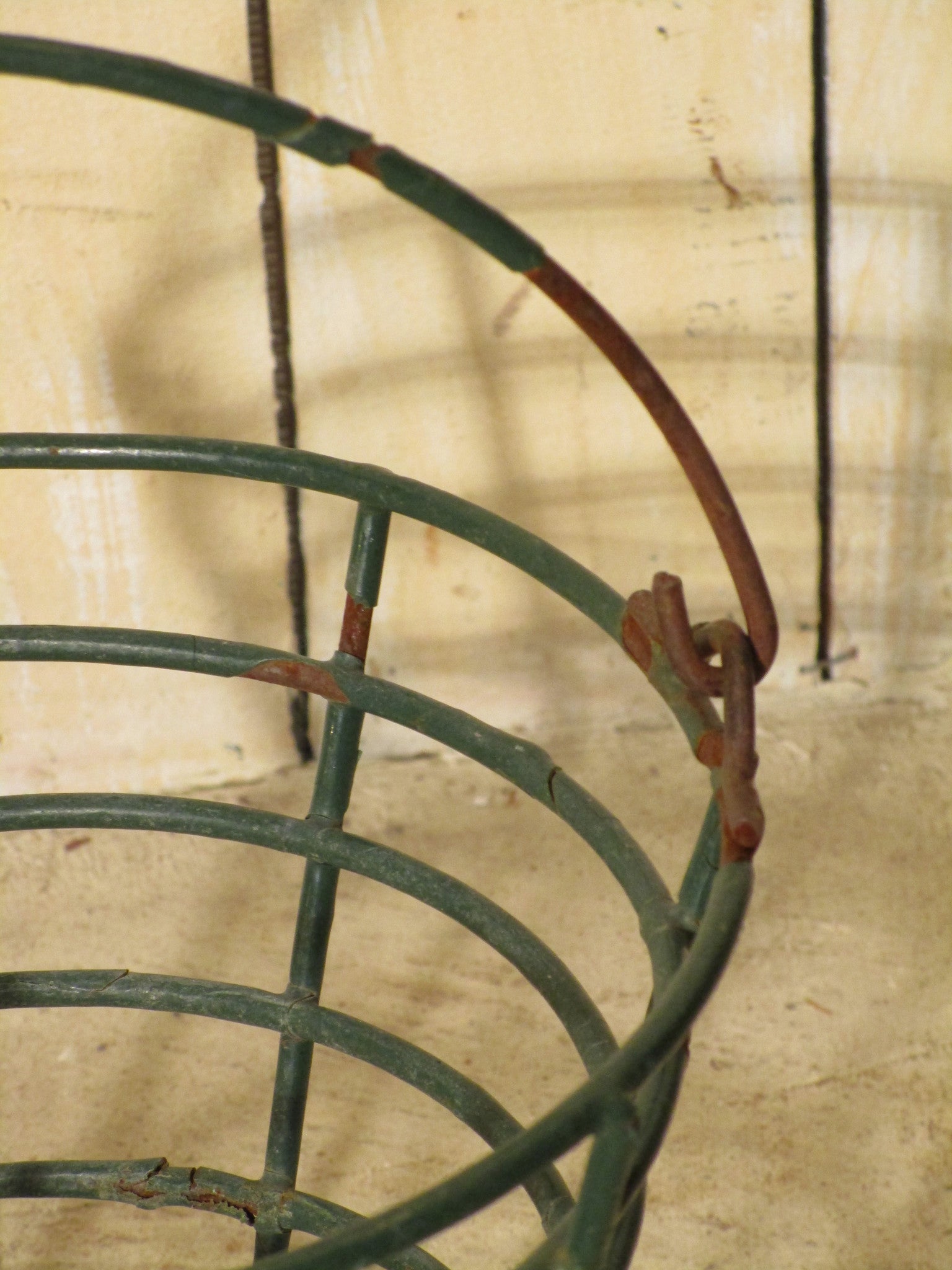 Vintage golf ball baskets green detail waste paper egg basket