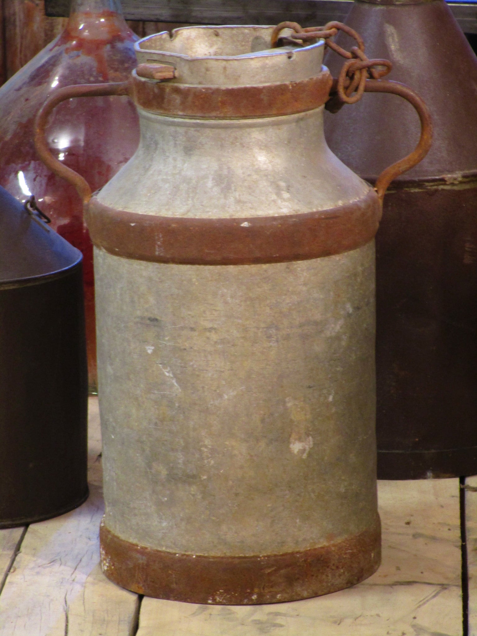 Large mid-century French milk churn