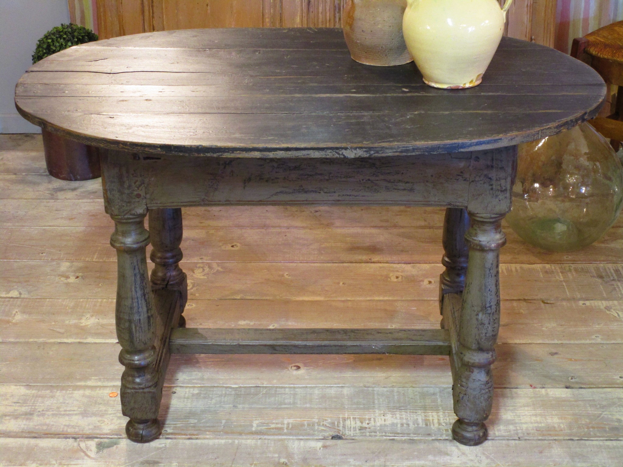 French oak oval vigneron's table