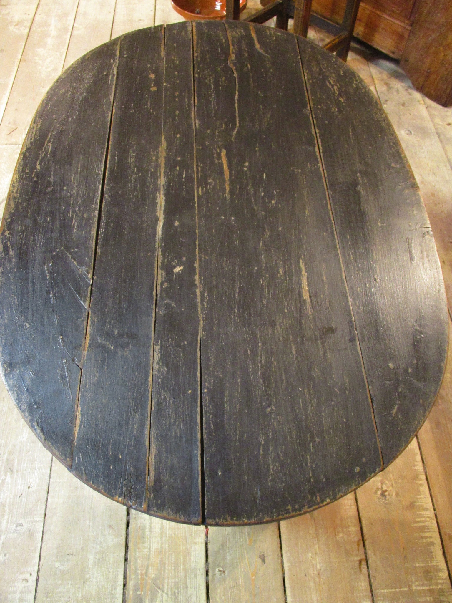 French oak oval vigneron's table