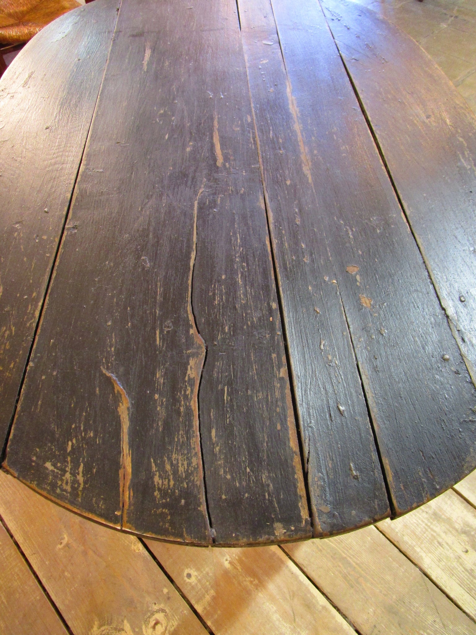 French oak oval vigneron's table