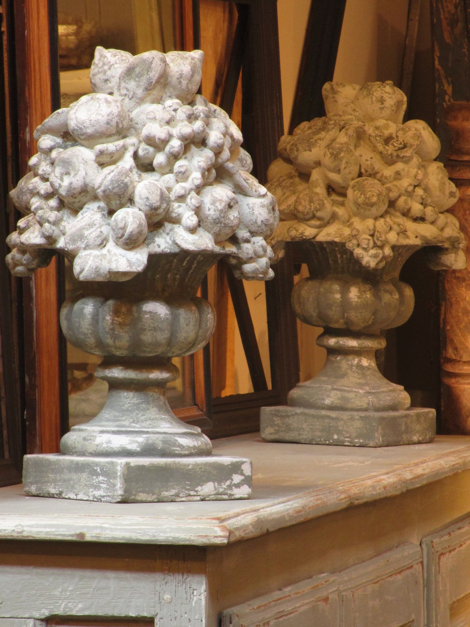 Pair of French garden finials