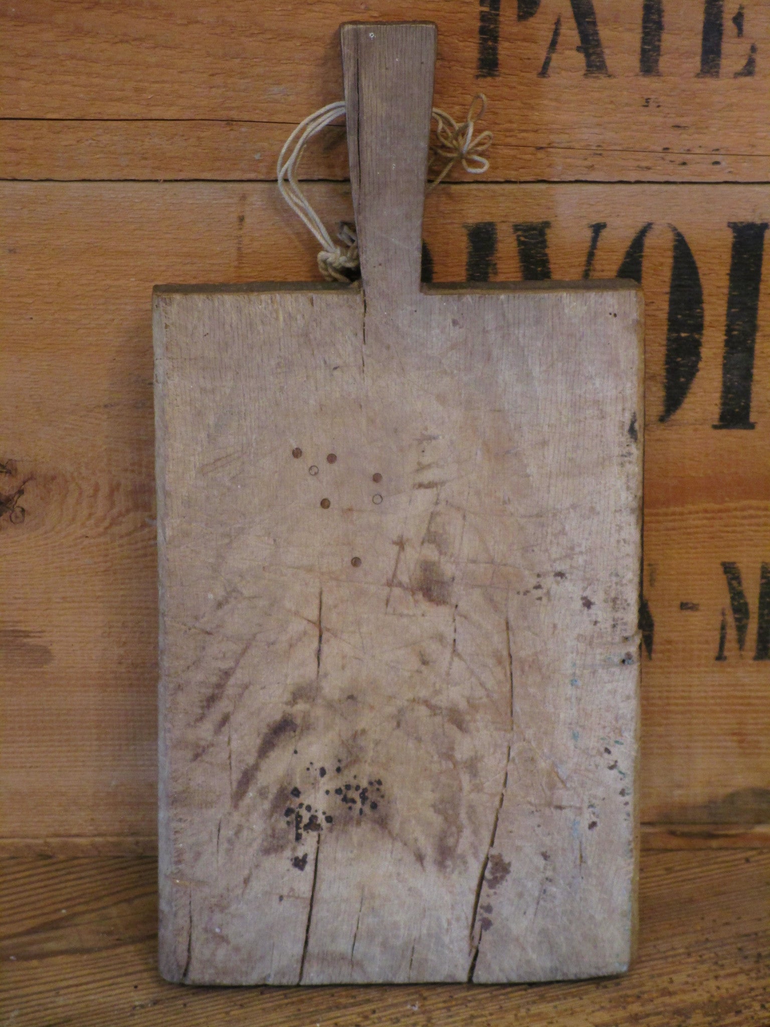 front rustic french cutting board with handle